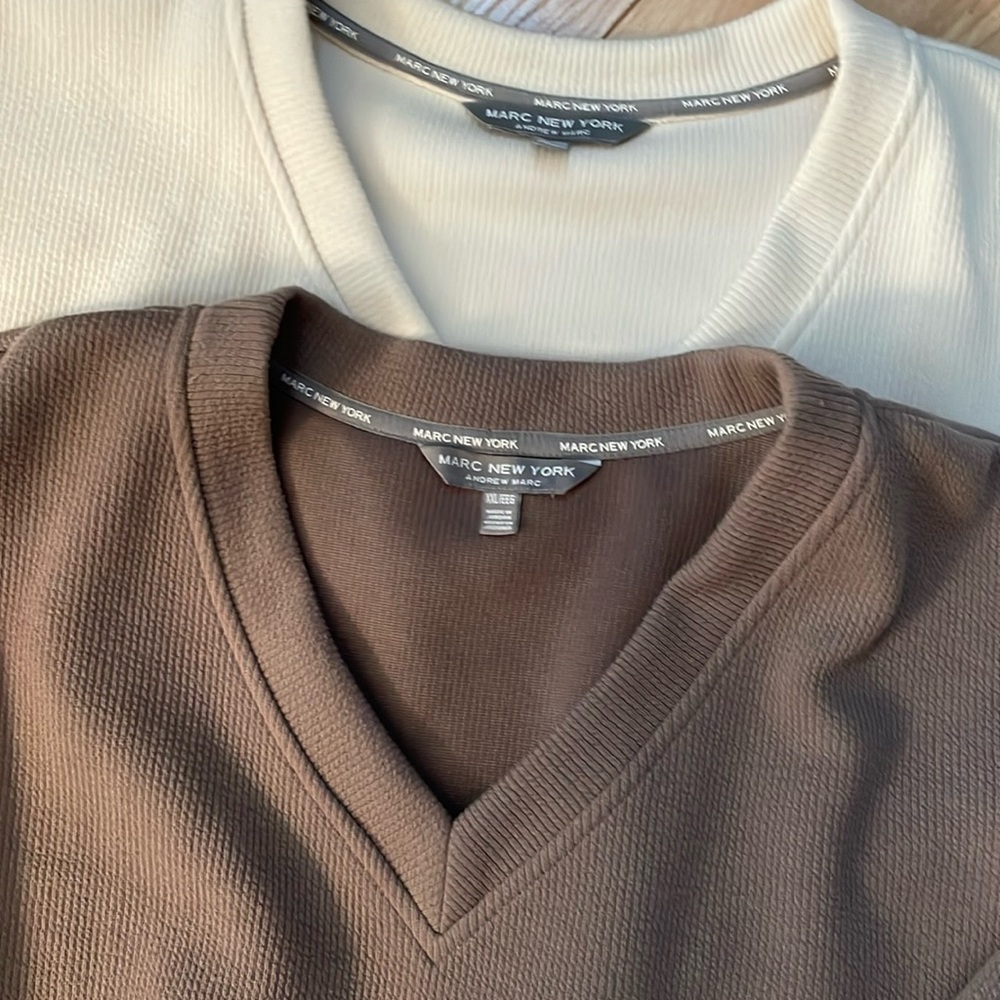 Two long sleeve V Neck tops